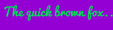 Image with Font Color 00E156 and Background Color 9400D3